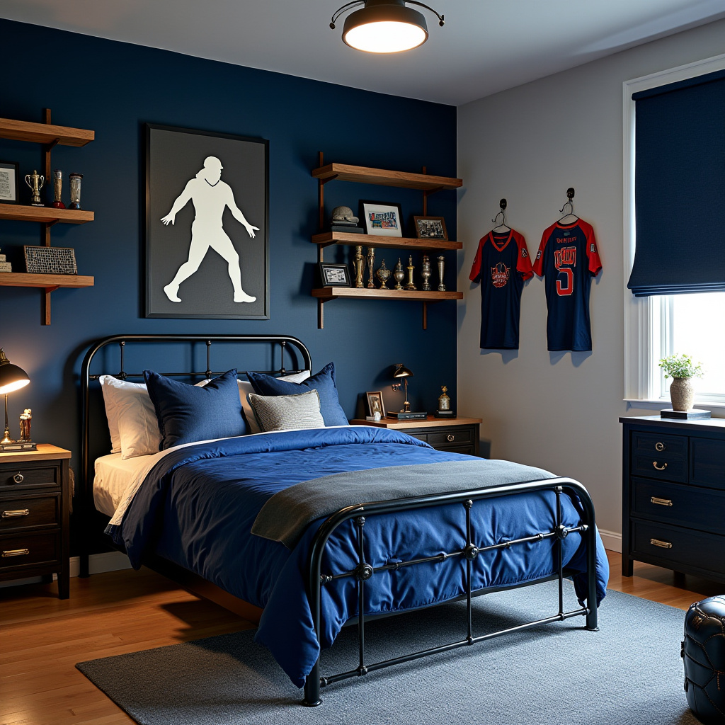 dark blue boys bedroom 11
