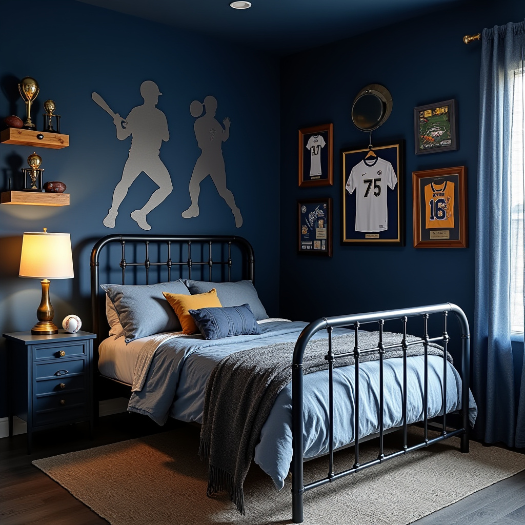 dark blue boys bedroom 12