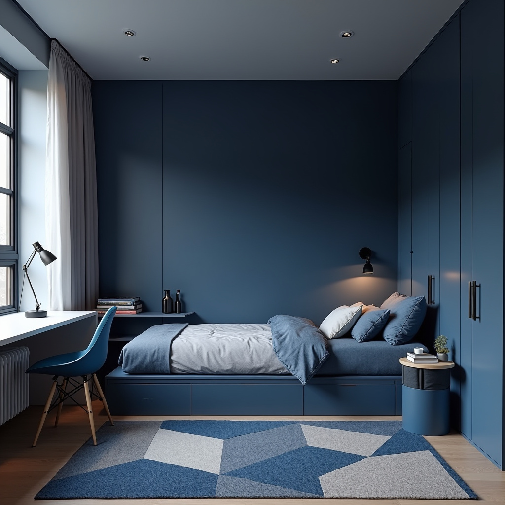dark blue boys bedroom 13