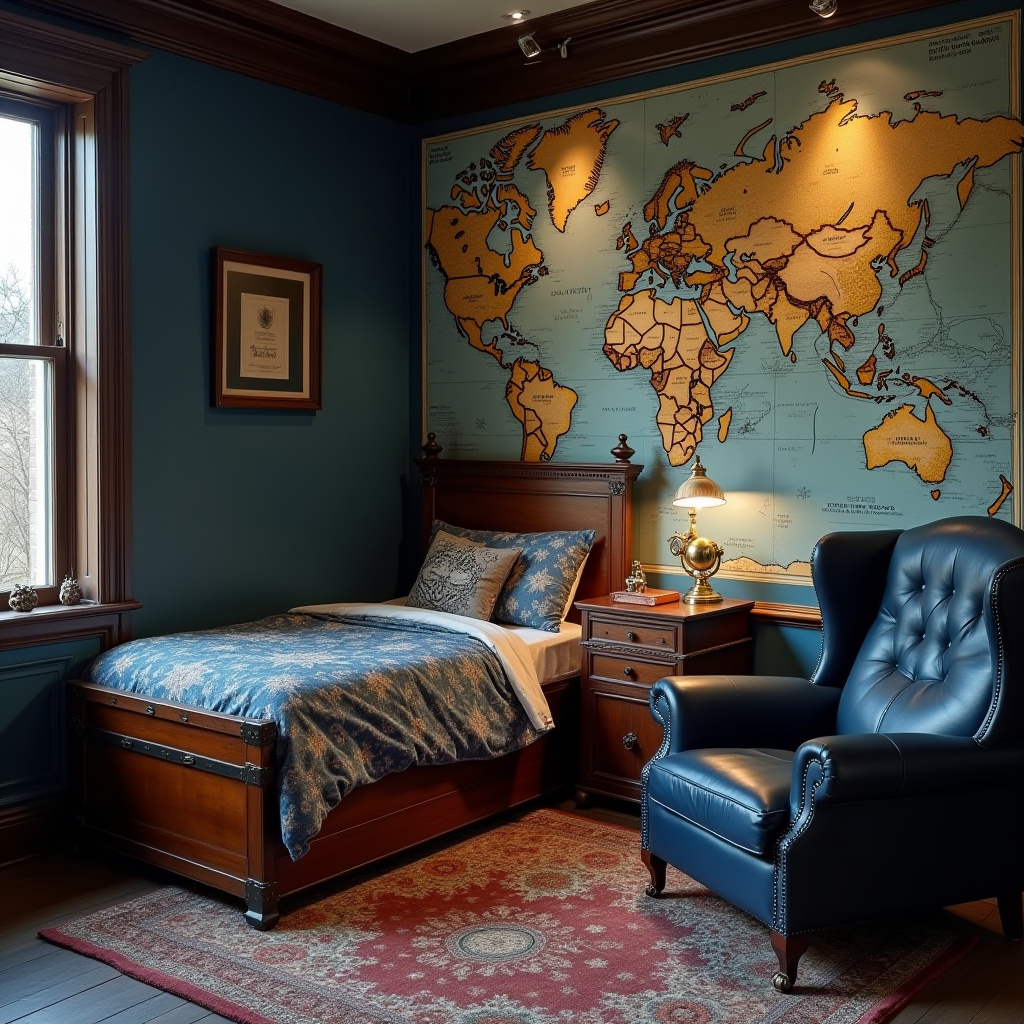dark blue boys bedroom 16