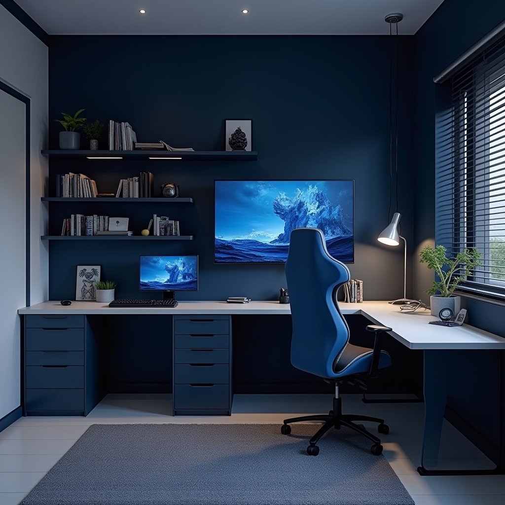 dark blue boys bedroom 17