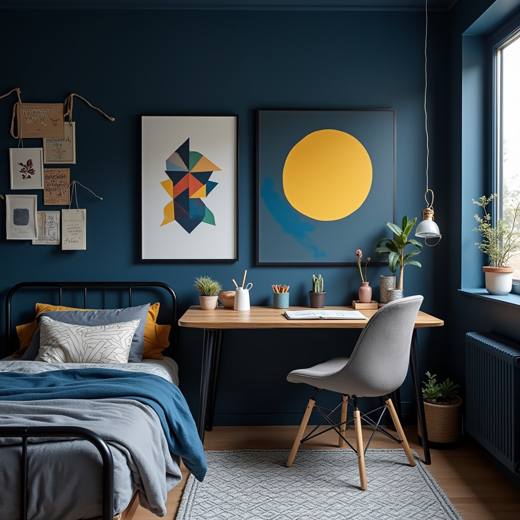 dark blue boys bedroom 20