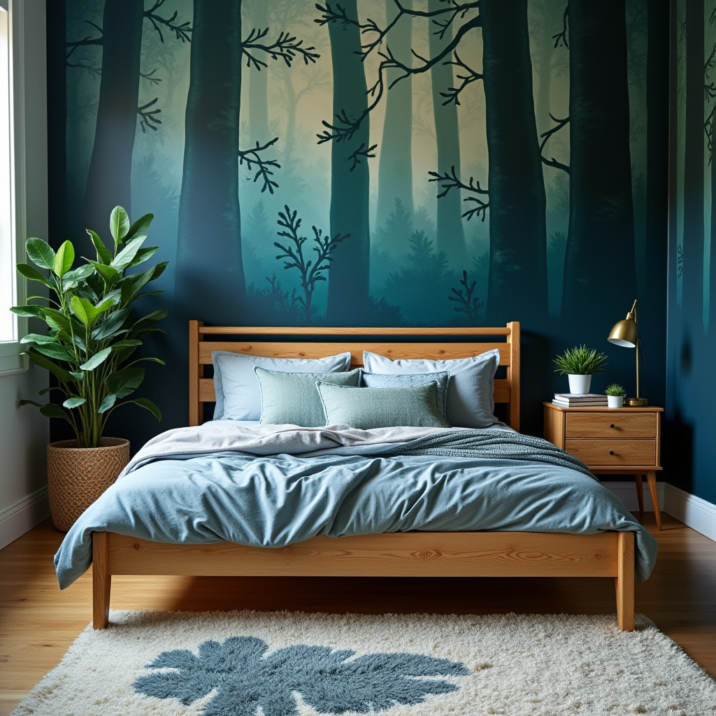 dark blue boys bedroom 21