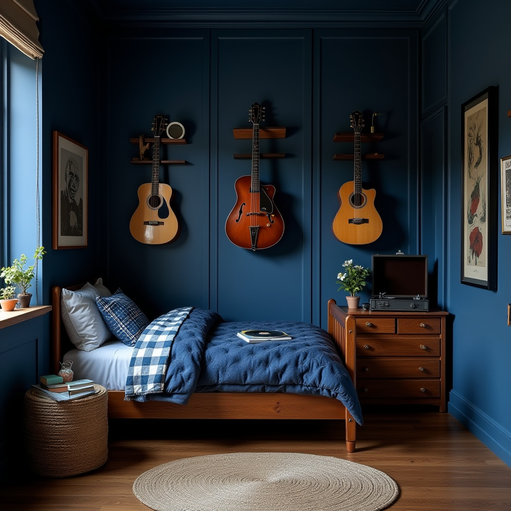 dark blue boys bedroom 24
