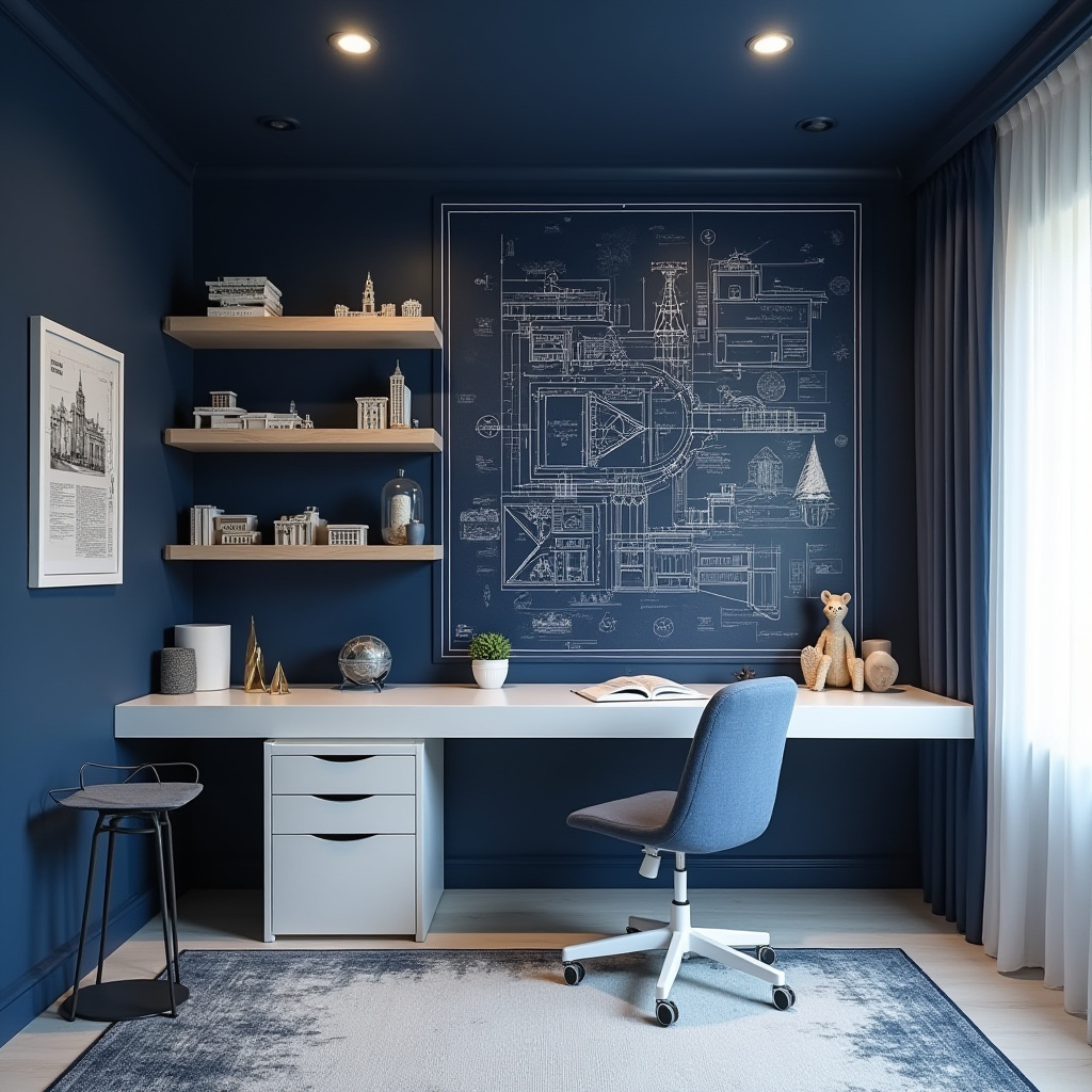 dark blue boys bedroom 27