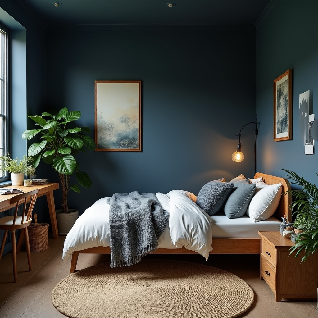 dark blue boys bedroom 31