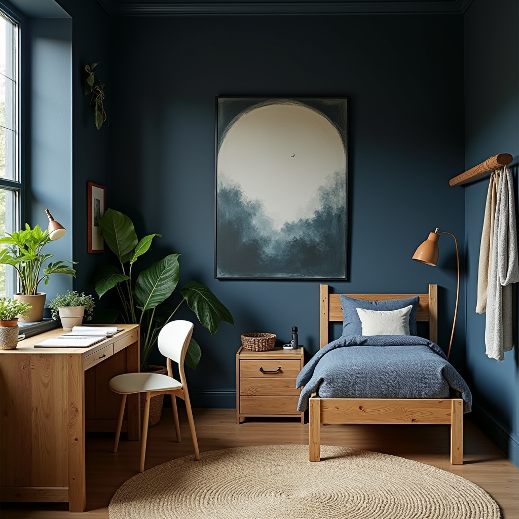 dark blue boys bedroom 32