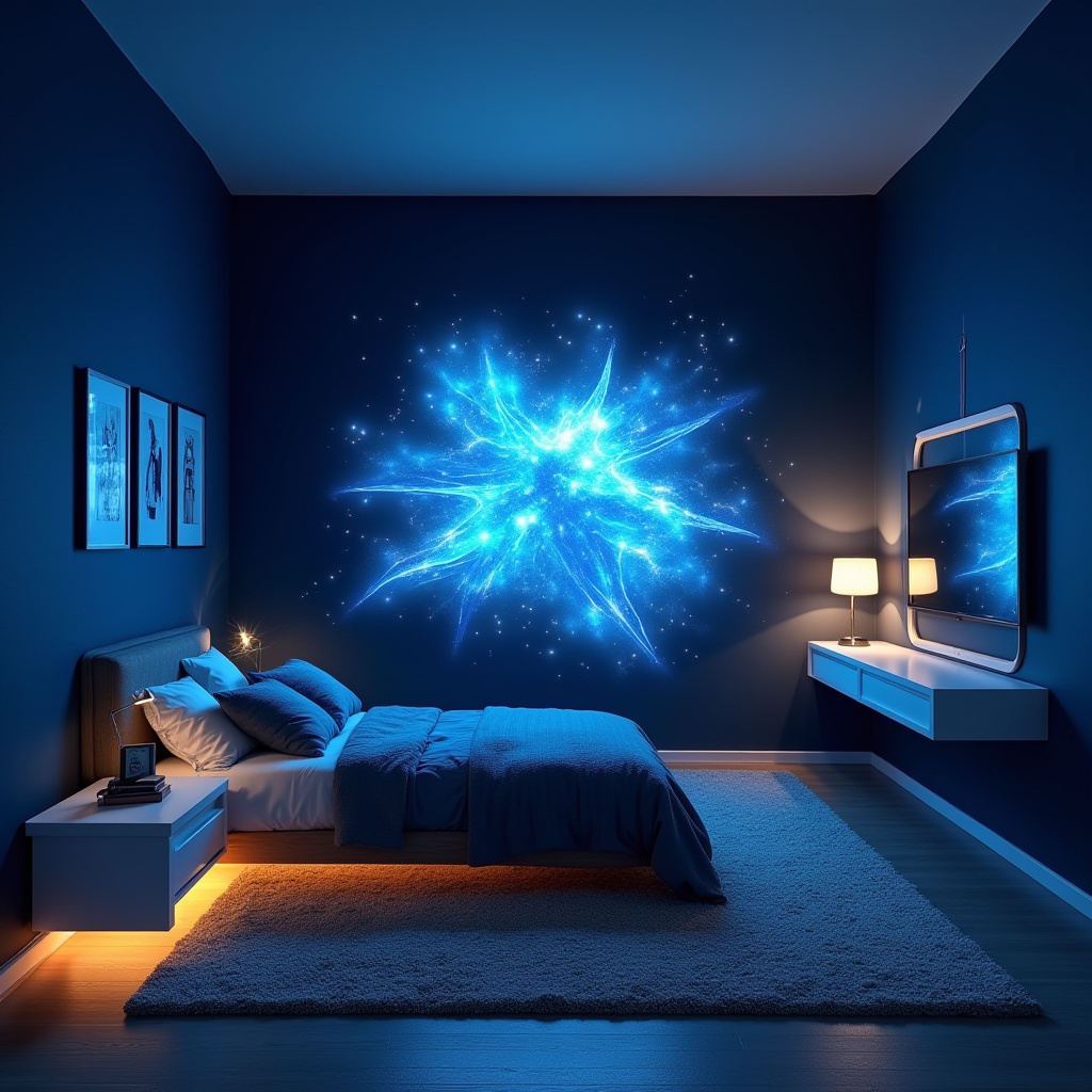 dark blue boys bedroom 39