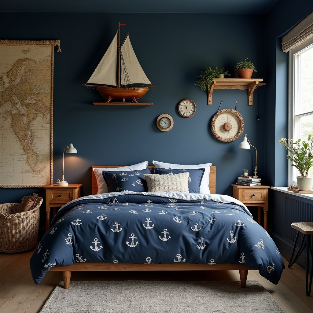 dark blue boys bedroom 5