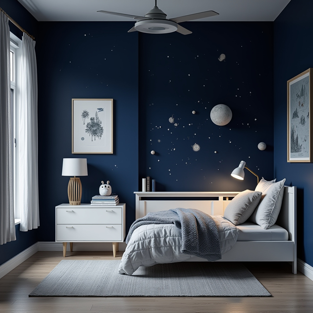 dark blue boys bedroom 8