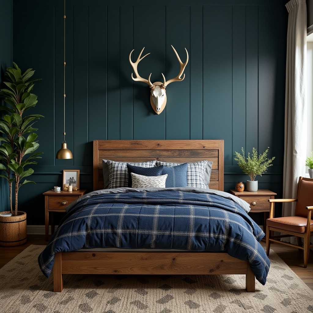 dark blue boys bedroom 9