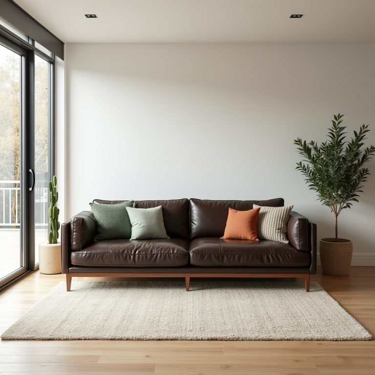 dark brown couch living room ideas 1