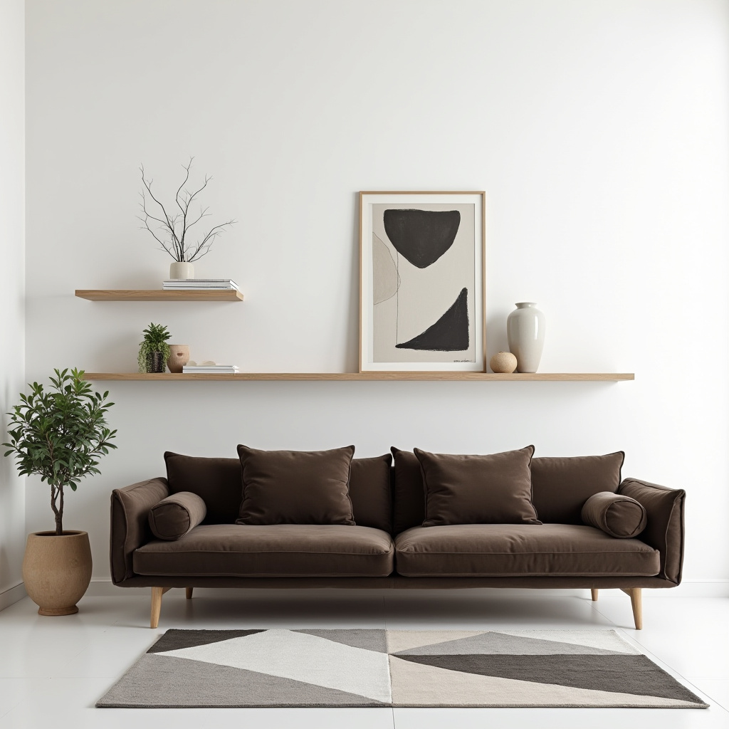 dark brown couch living room ideas 10