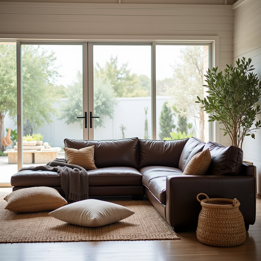 dark brown couch living room ideas 30