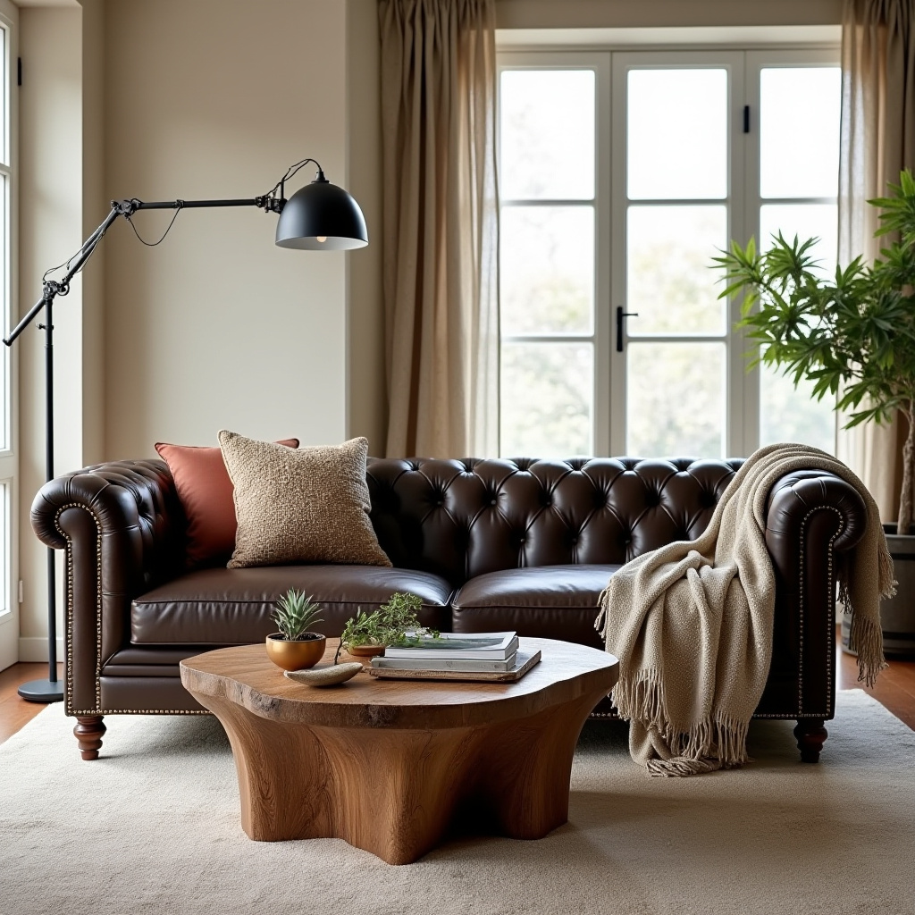 dark brown couch living room ideas 5
