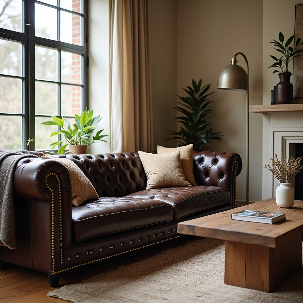 dark brown couch living room ideas 6