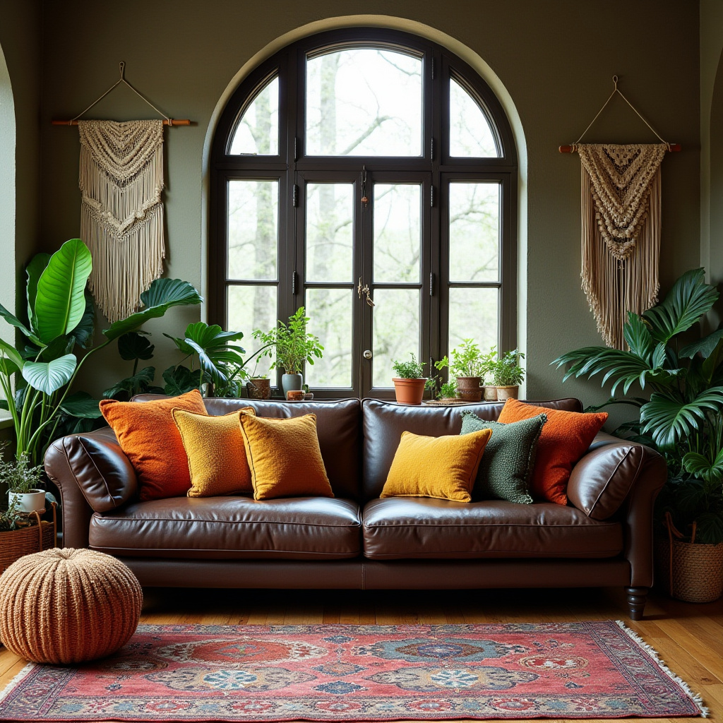 dark brown couch living room ideas 7