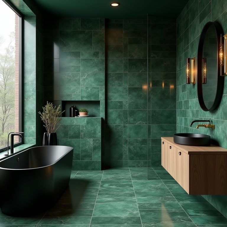 dark green bathroom ideas 1