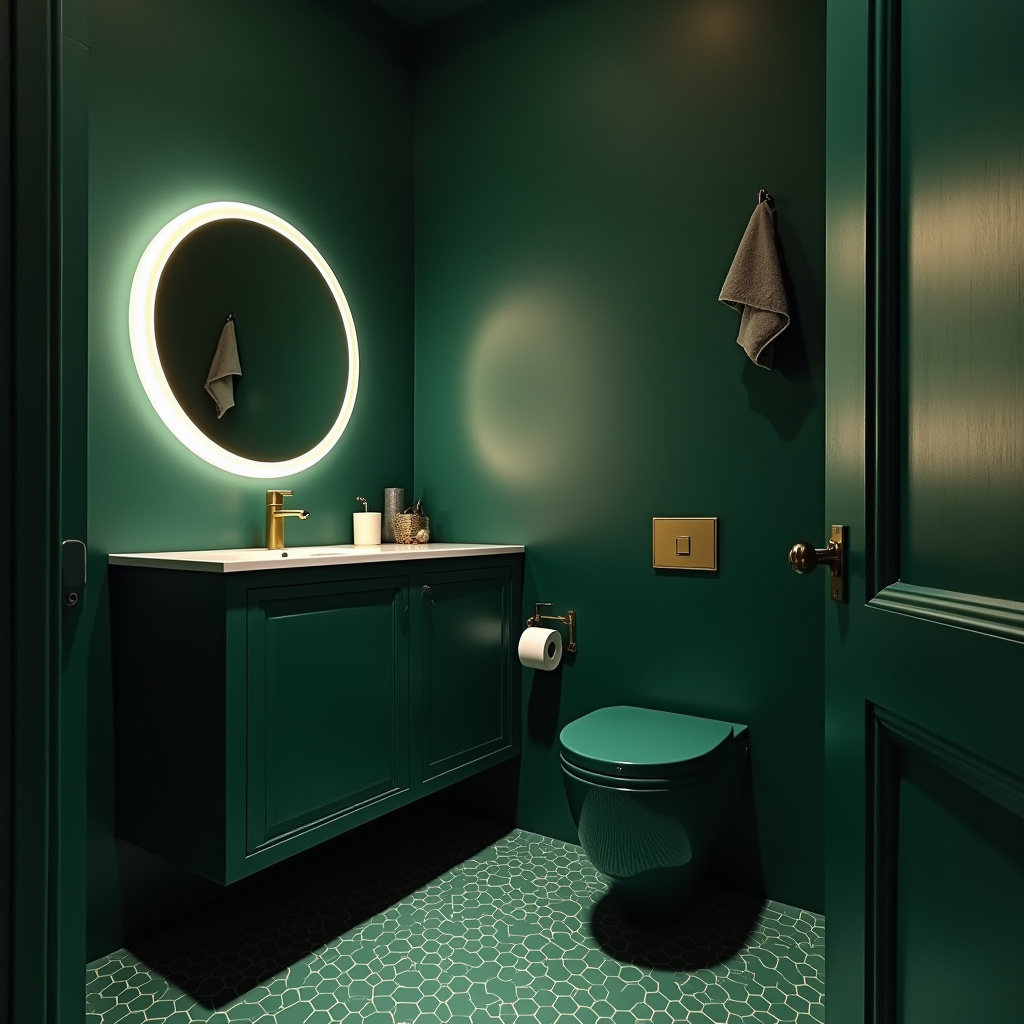 dark green bathroom ideas 12