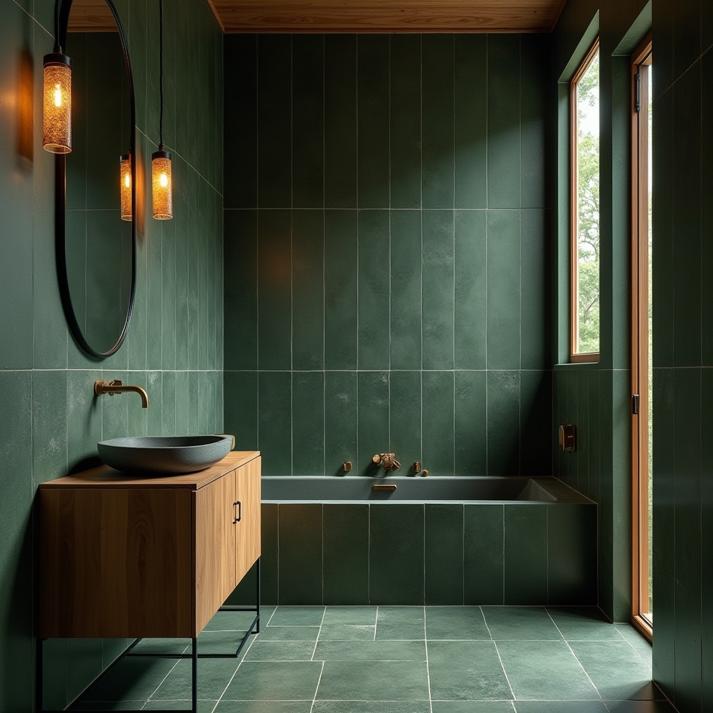 dark green bathroom ideas 18