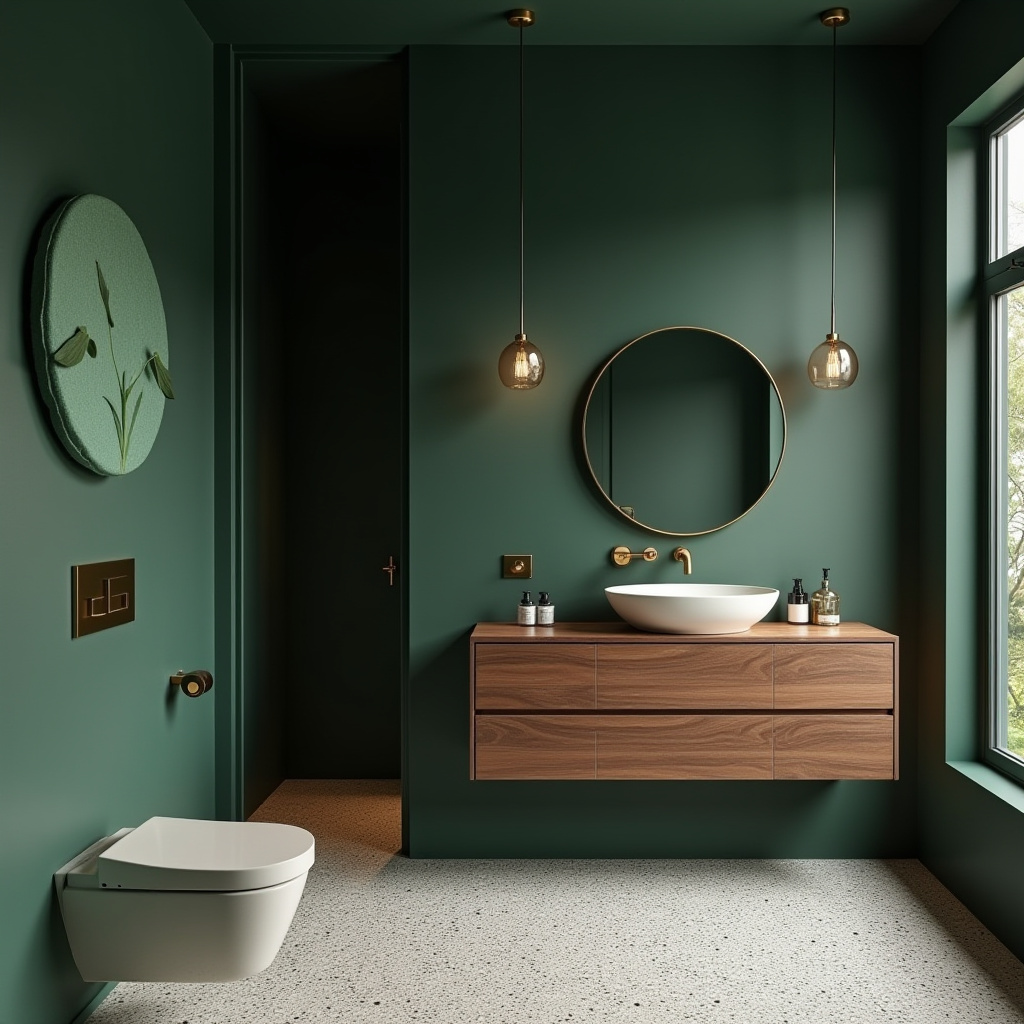 dark green bathroom ideas 21