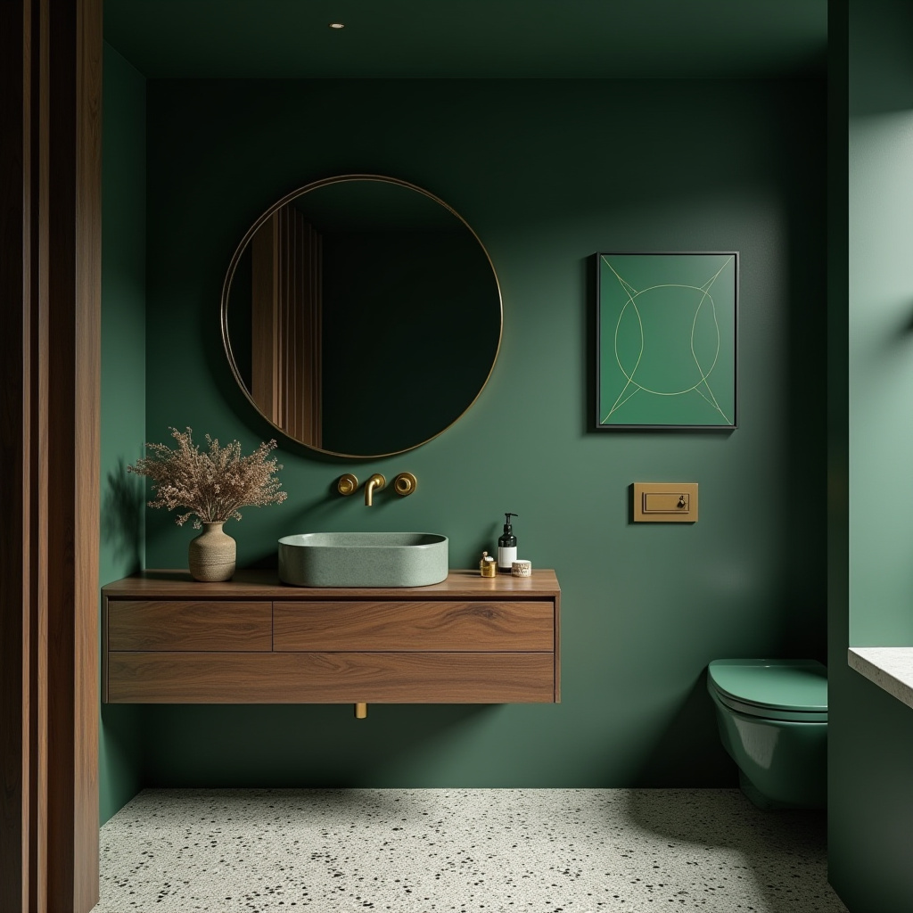 dark green bathroom ideas 22