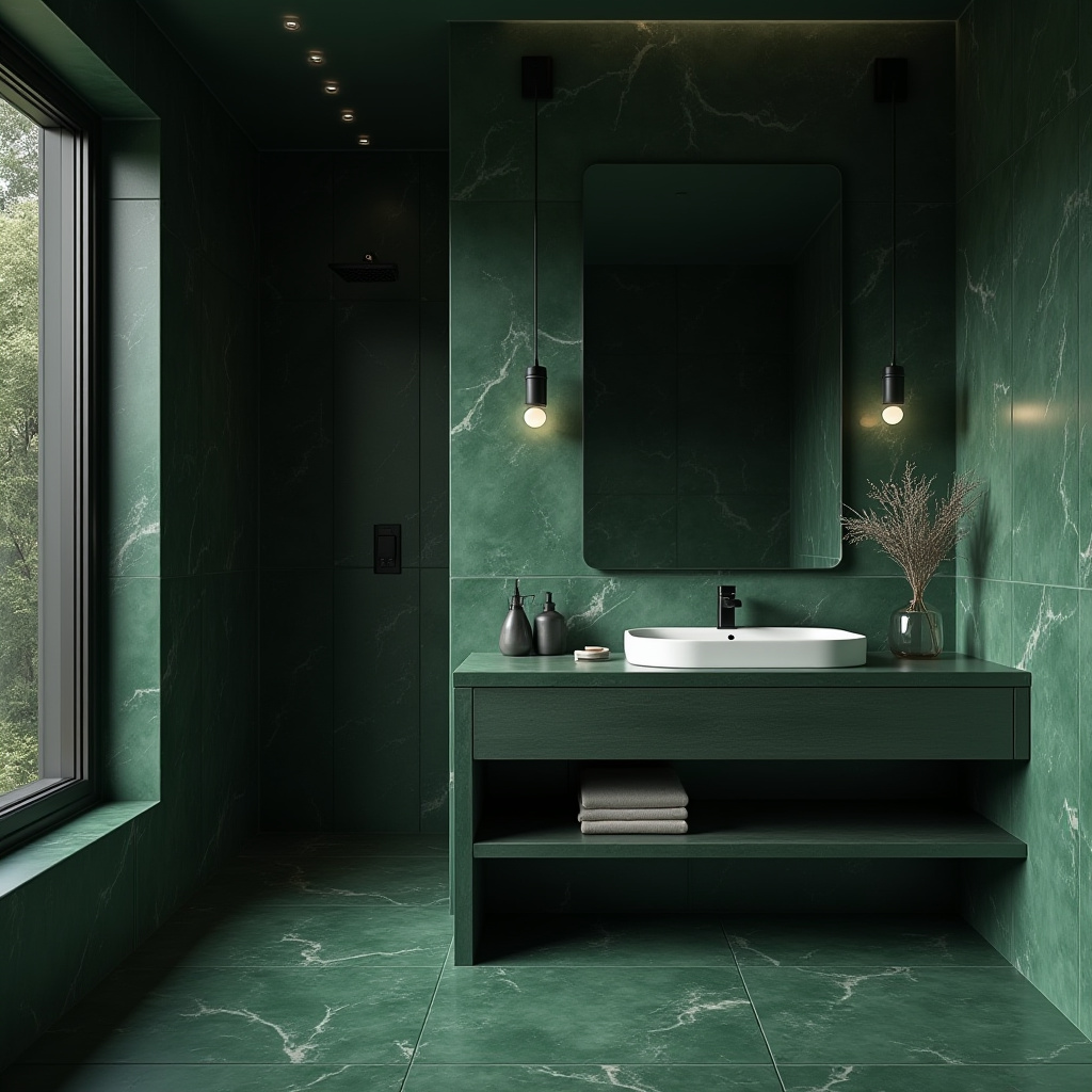dark green bathroom ideas 25