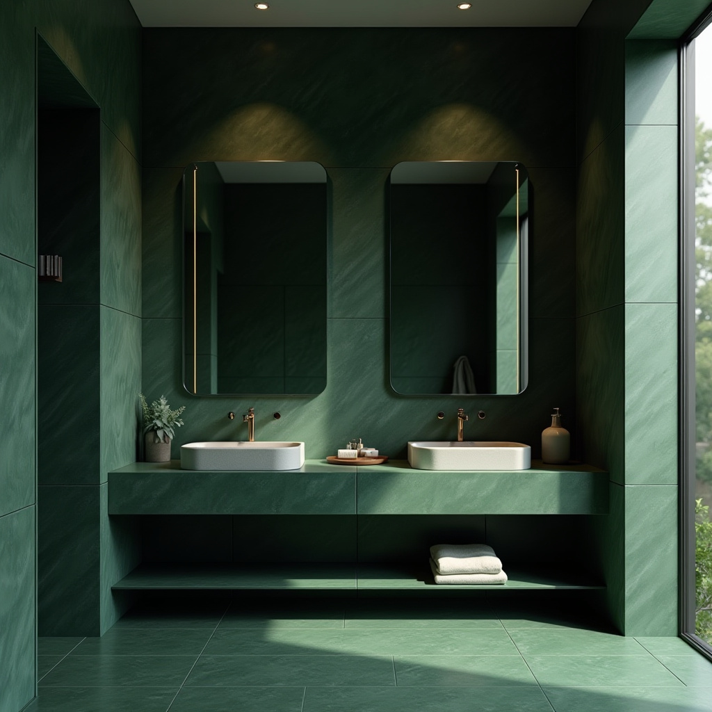 dark green bathroom ideas 26
