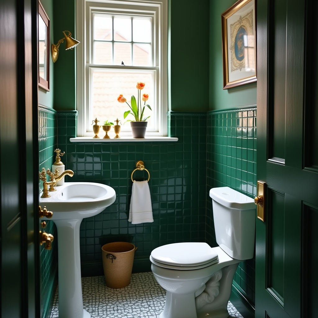 dark green bathroom ideas 34