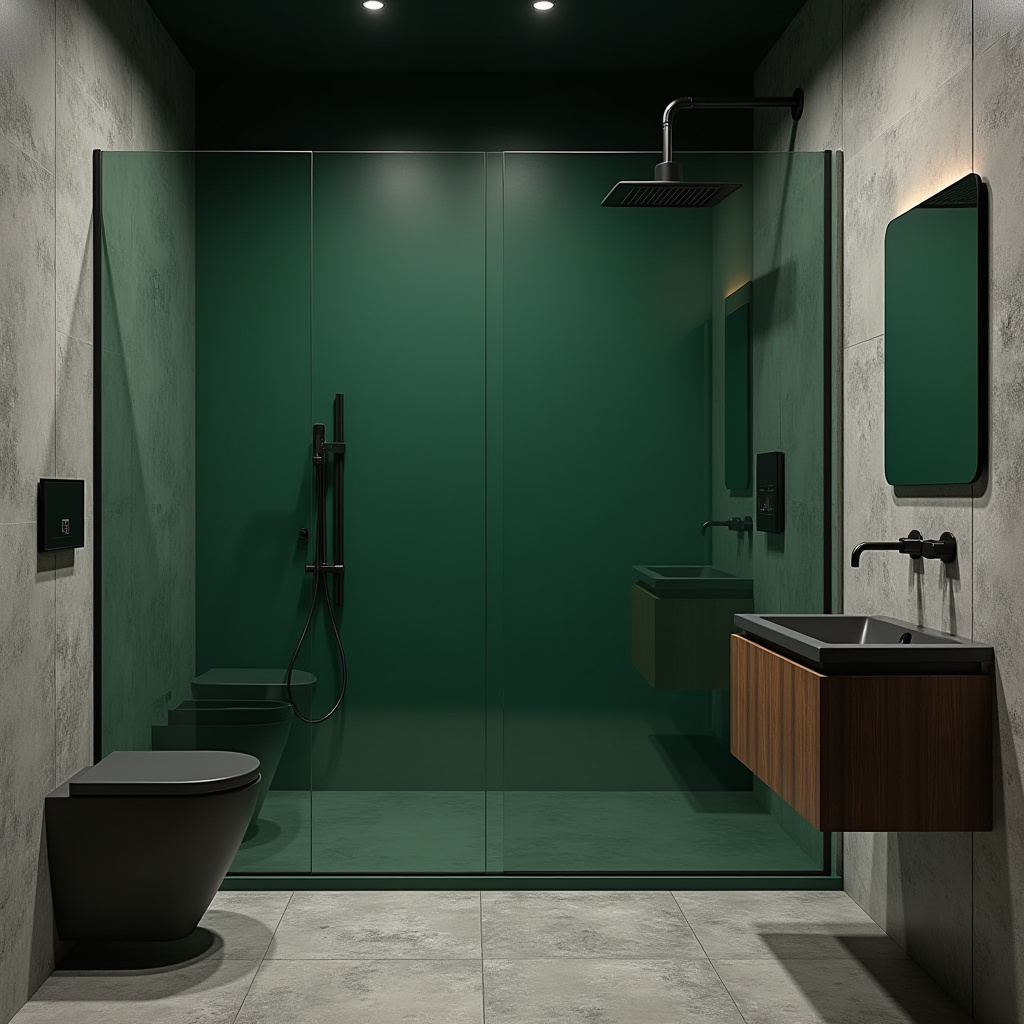 dark green bathroom ideas 39