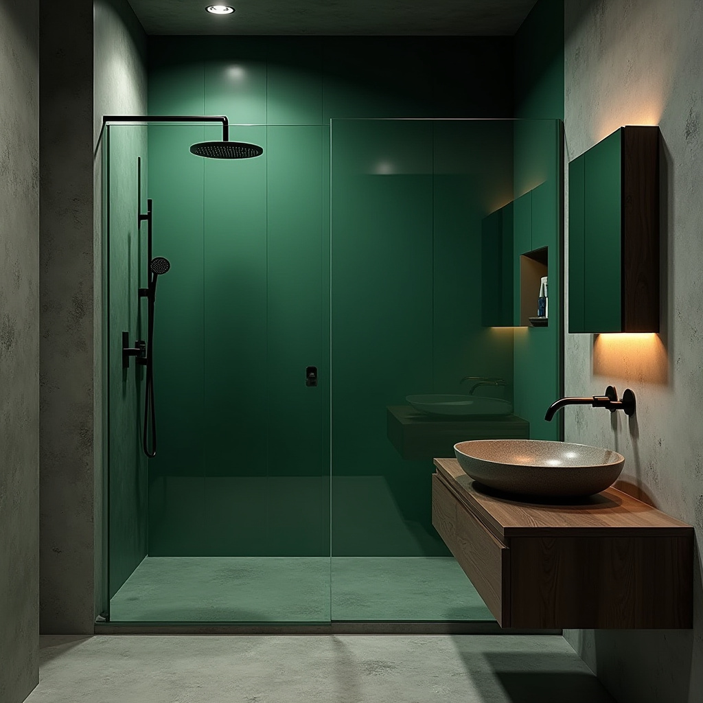 dark green bathroom ideas 40
