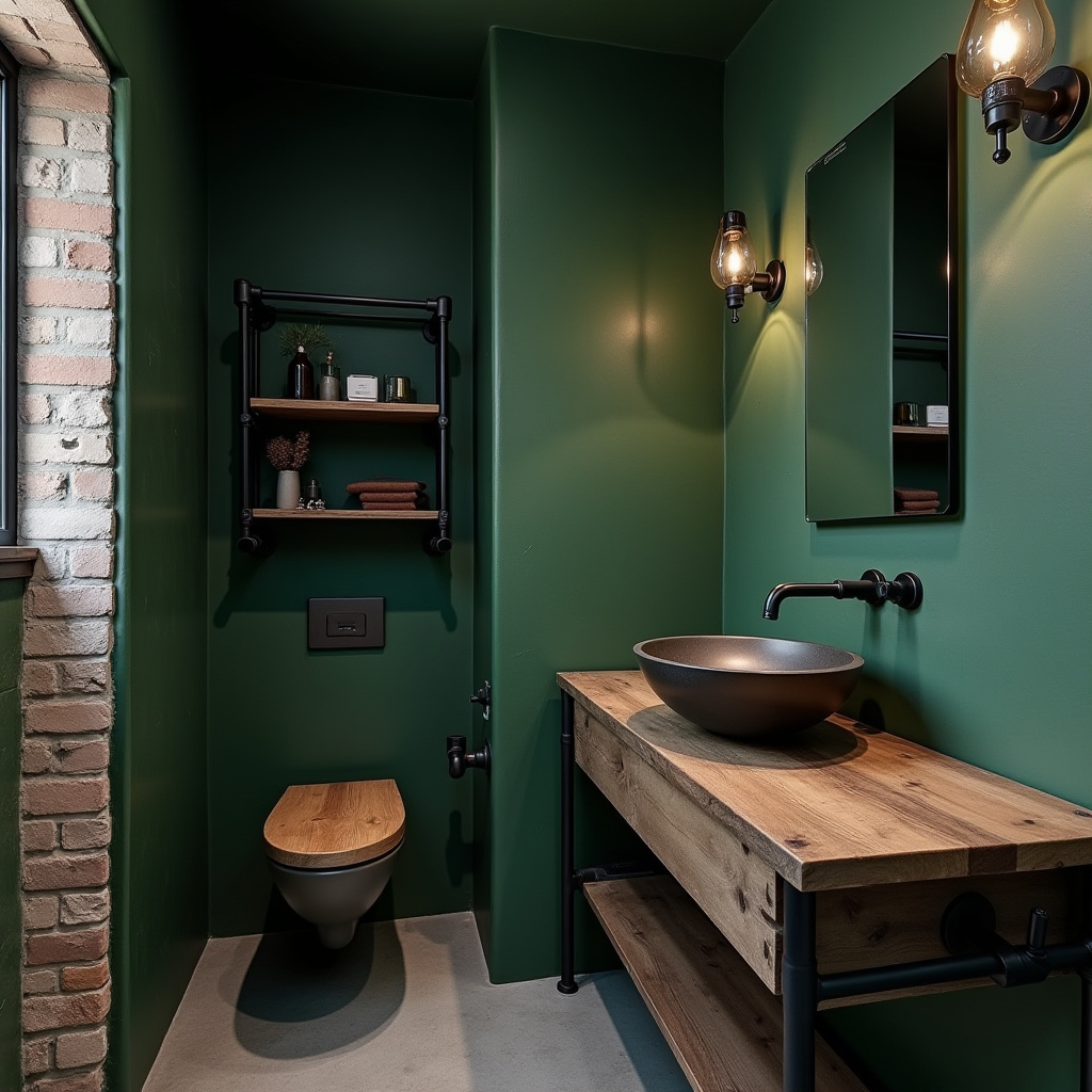 dark green bathroom ideas 7