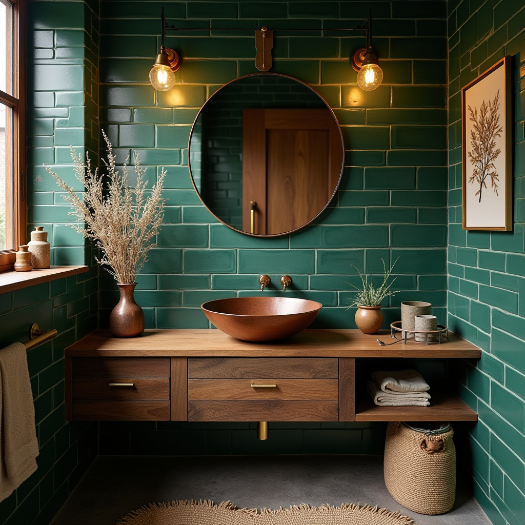 dark green tile bathroom 11
