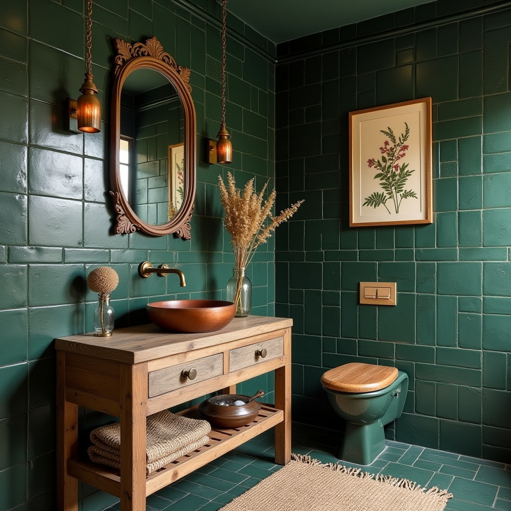 dark green tile bathroom 12