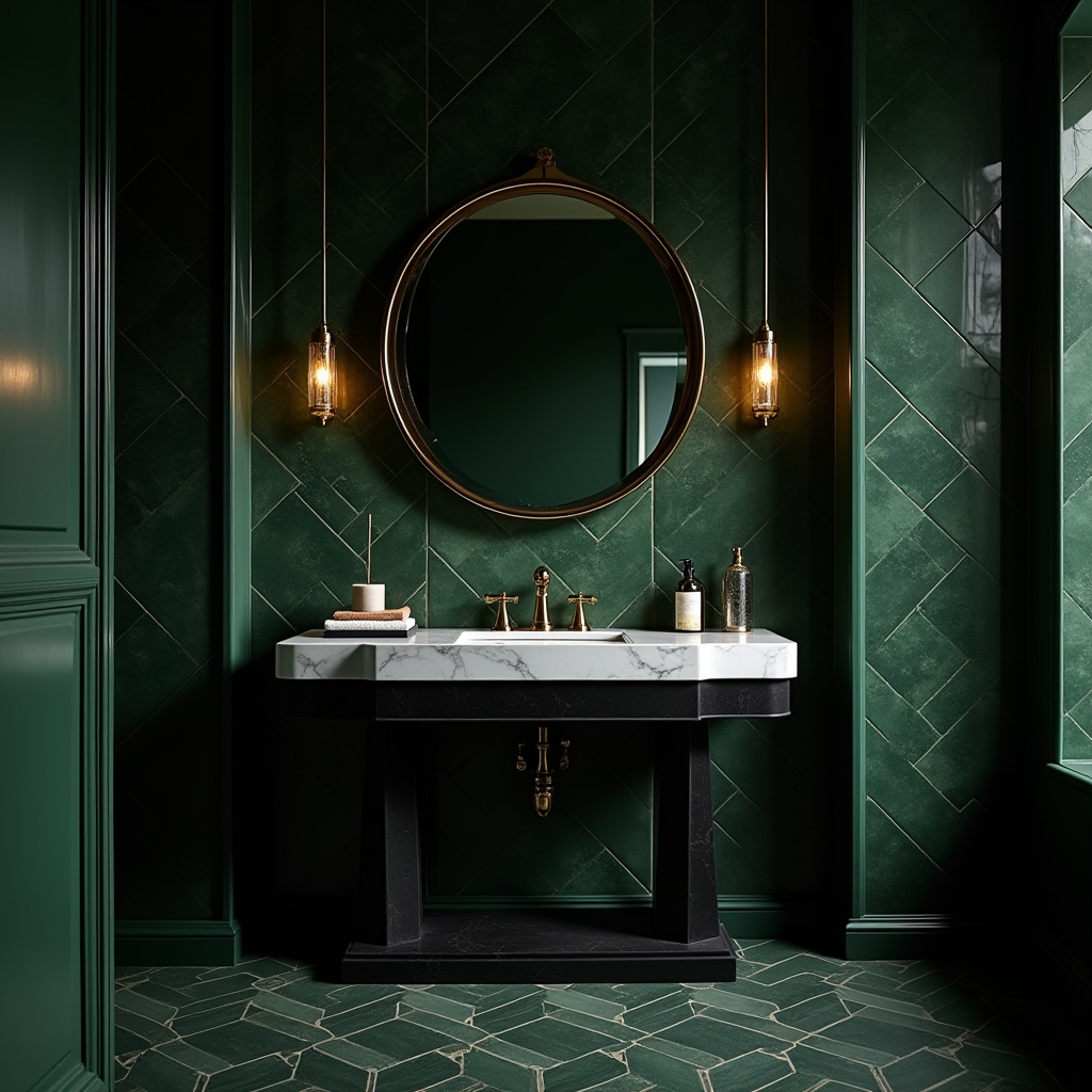 dark green tile bathroom 14