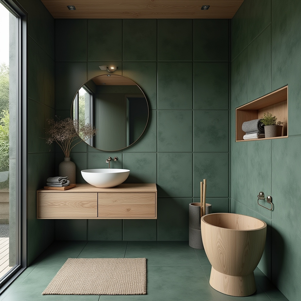 dark green tile bathroom 15