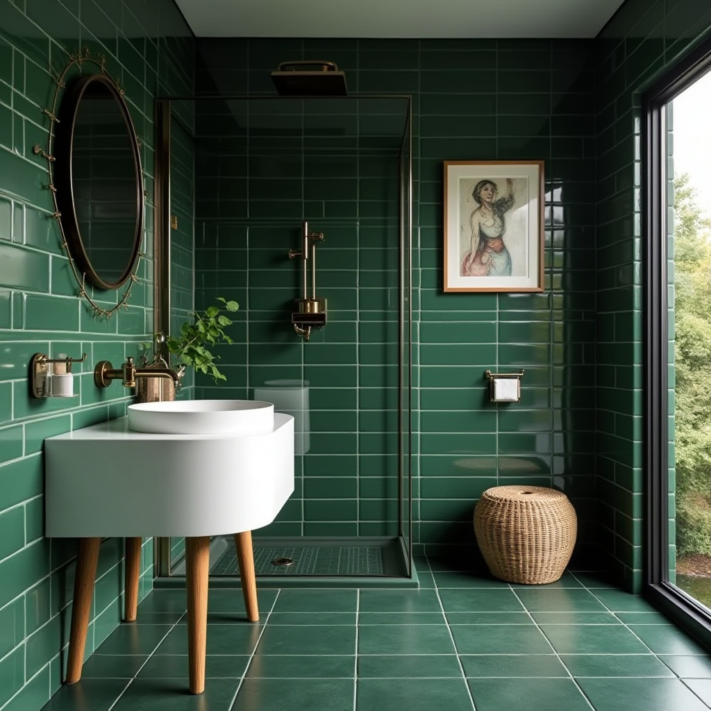 dark green tile bathroom 18