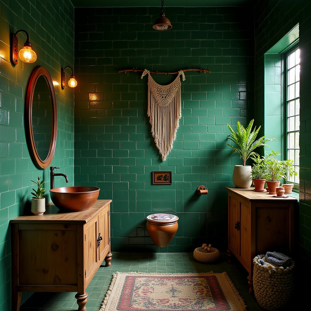 dark green tile bathroom 19
