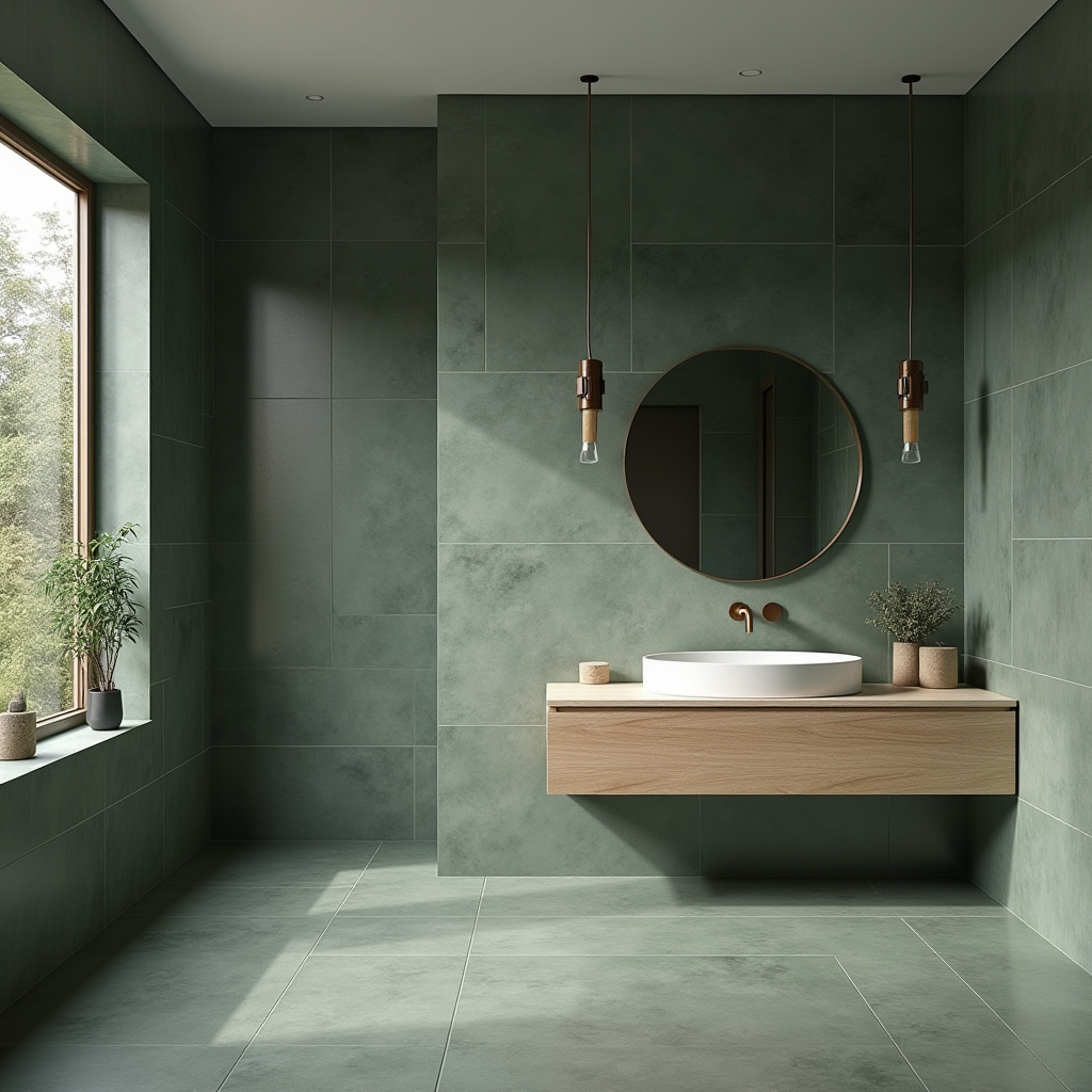 dark green tile bathroom 23