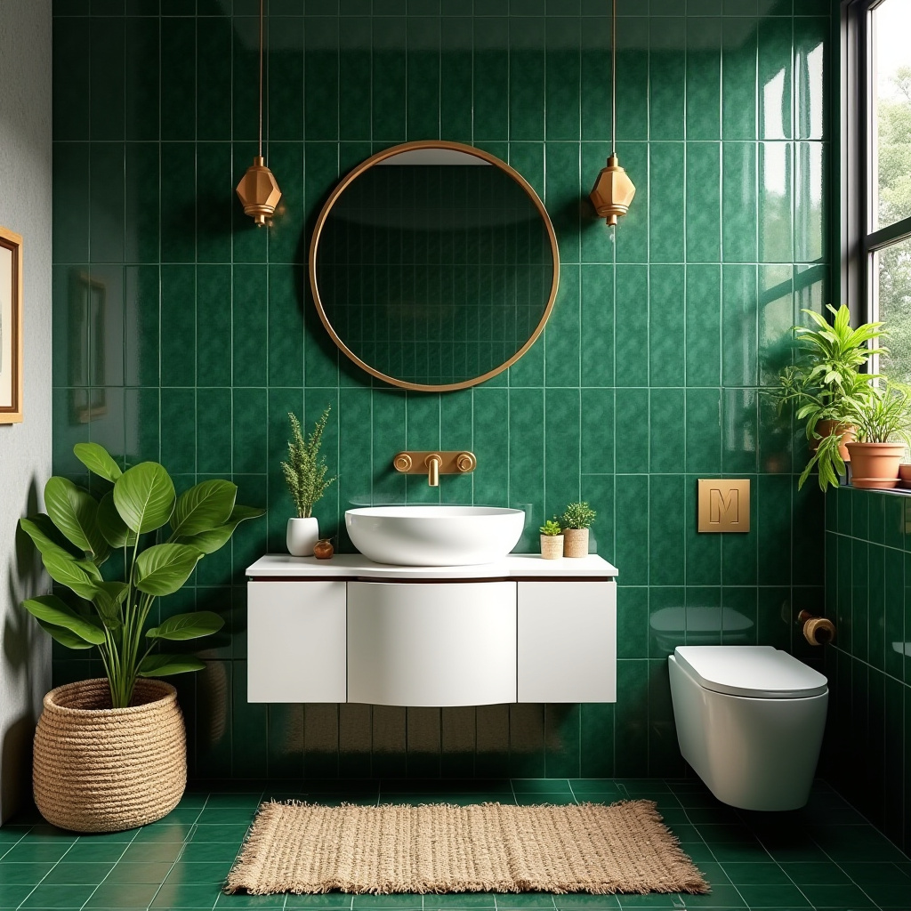dark green tile bathroom 28