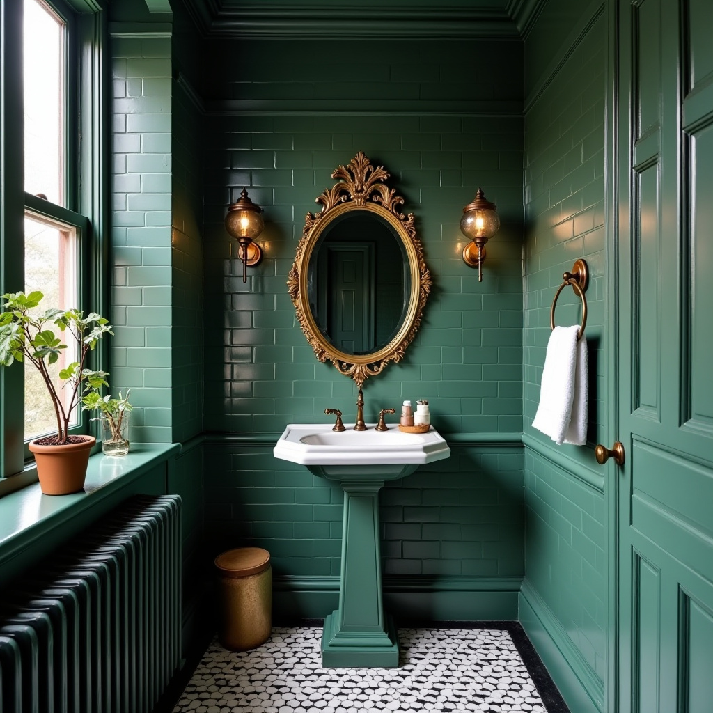 dark green tile bathroom 29