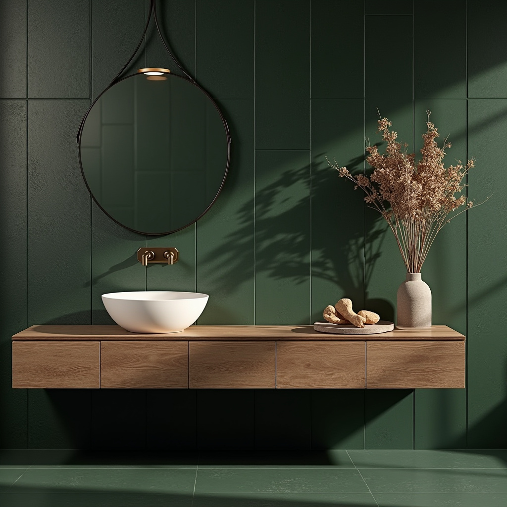 dark green tile bathroom 31