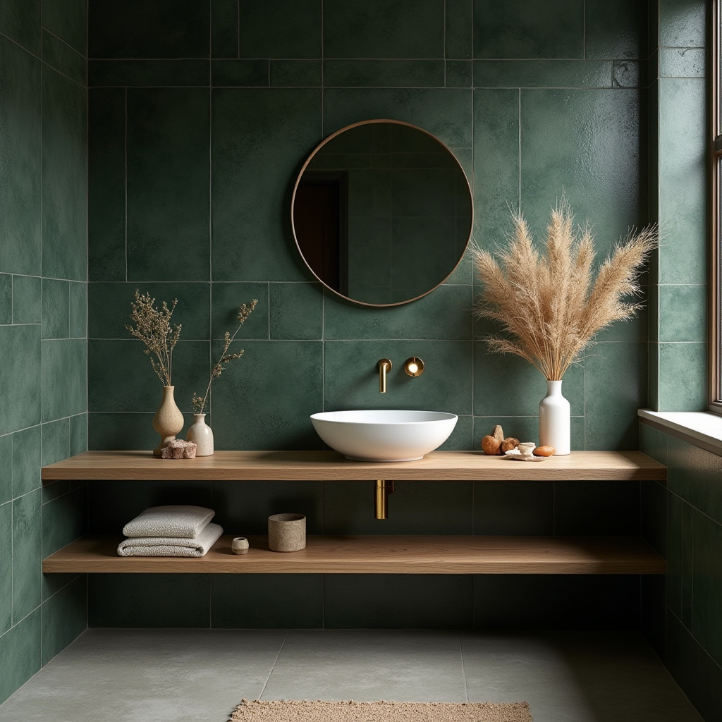 dark green tile bathroom 32