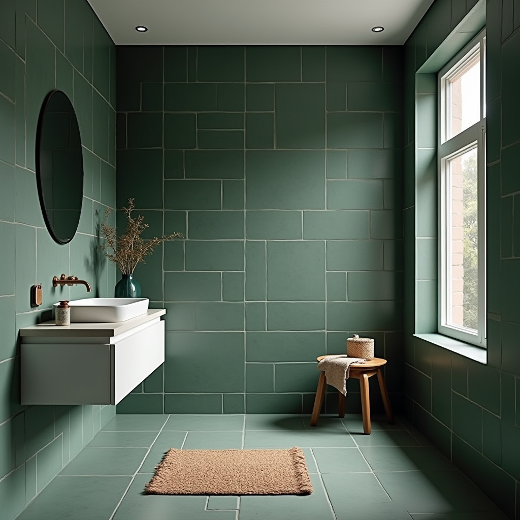 dark green tile bathroom 33