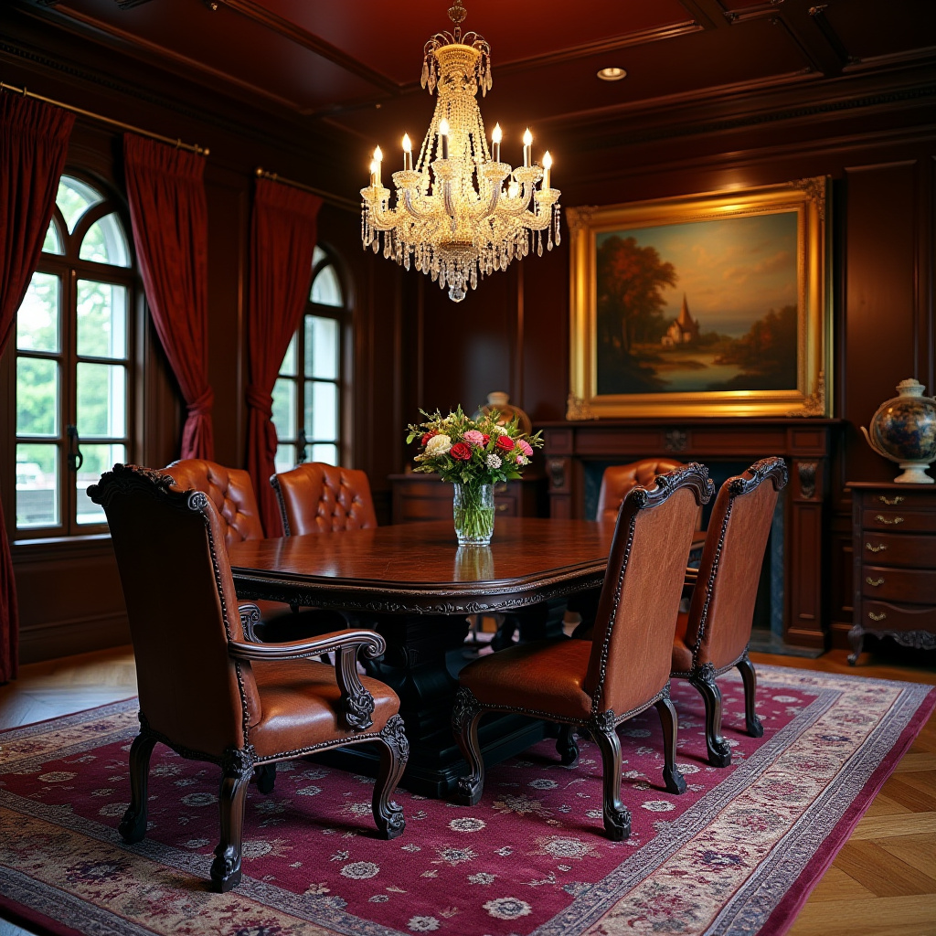 dark wood dining room 21