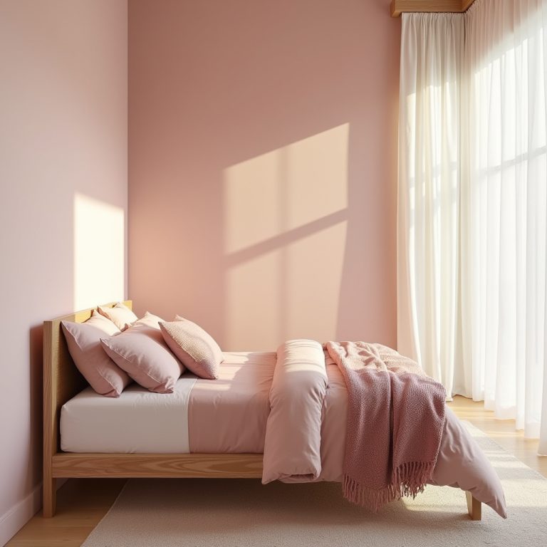 dusky pink bedroom 1