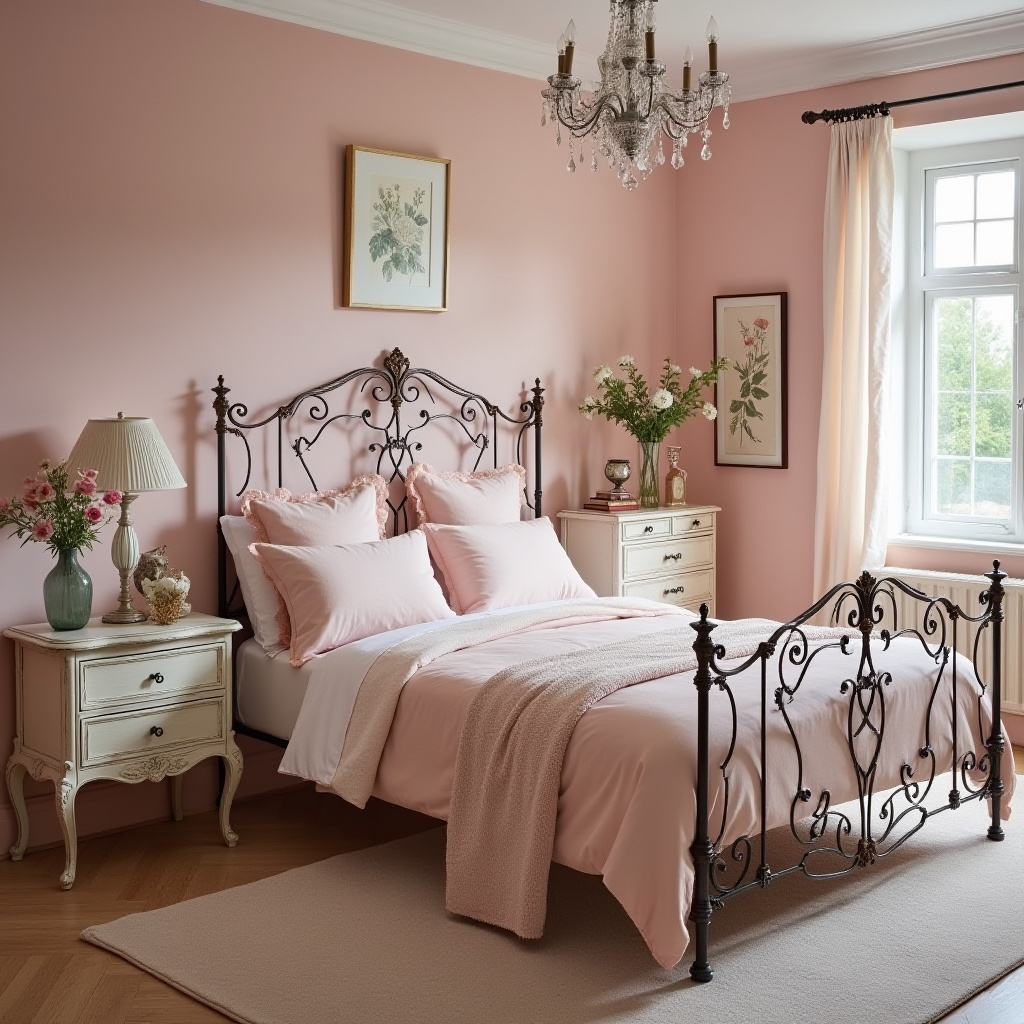 dusky pink bedroom 13