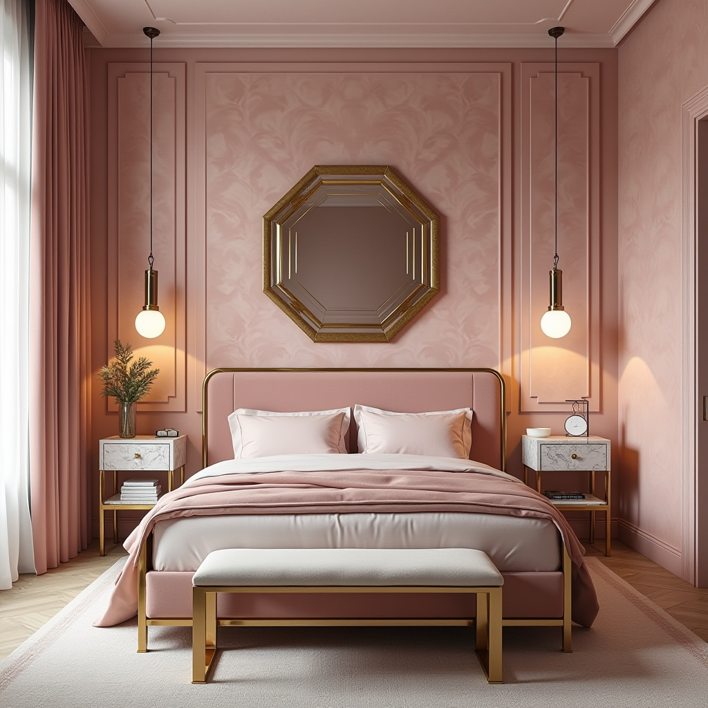 dusky pink bedroom 22