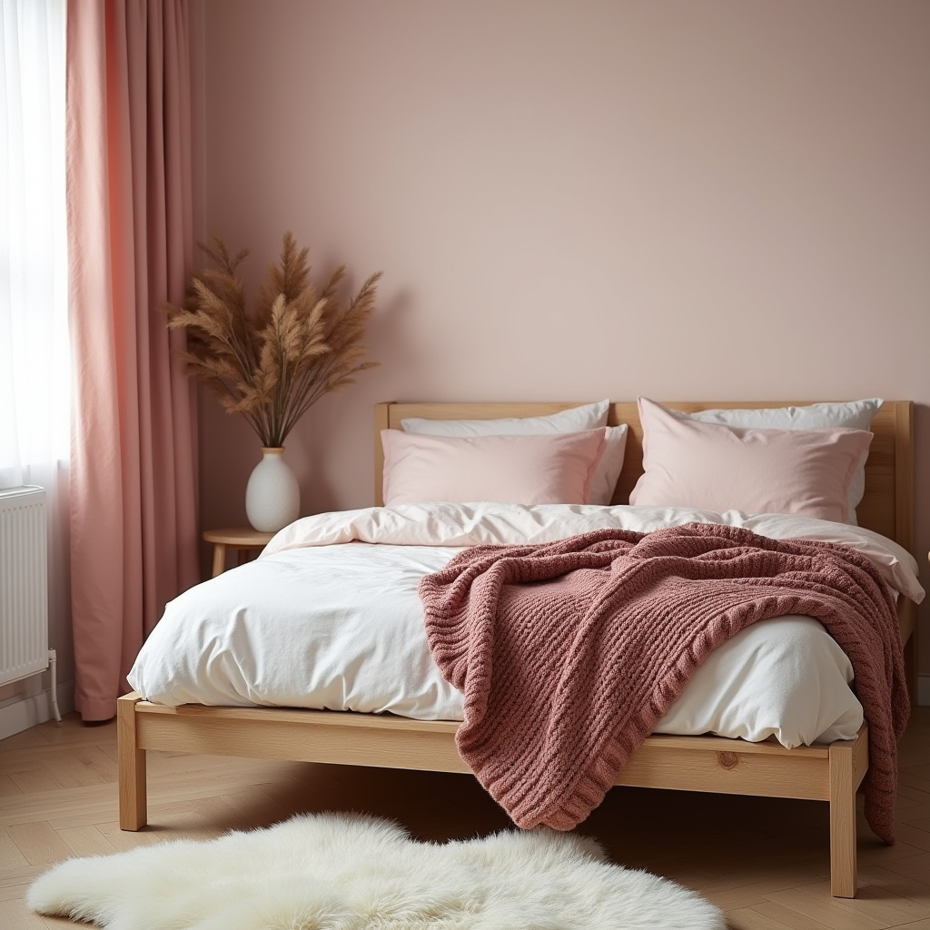 dusky pink bedroom 33