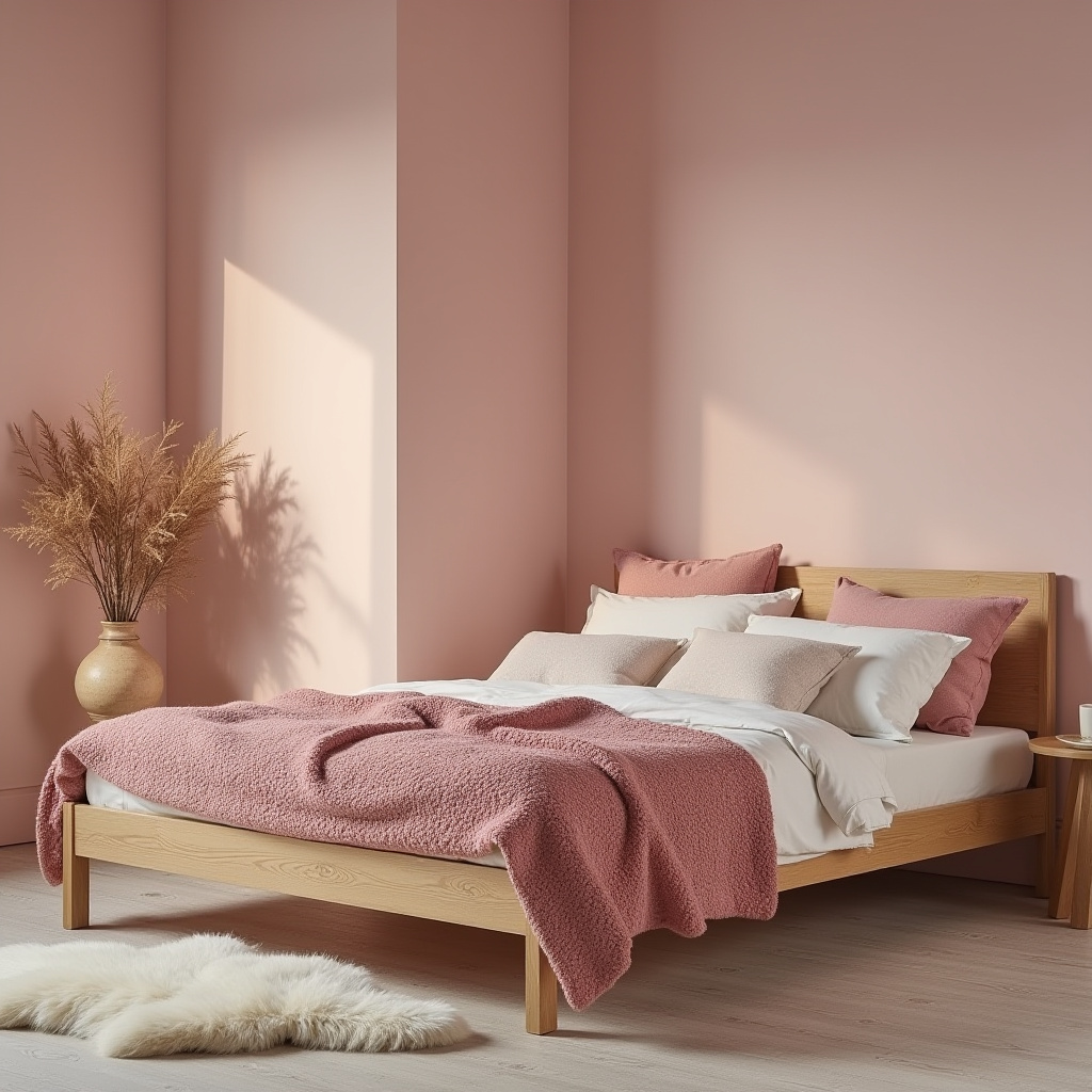 dusky pink bedroom 34